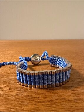 Vintage Links of London Blue Woven Friendship Bracelet